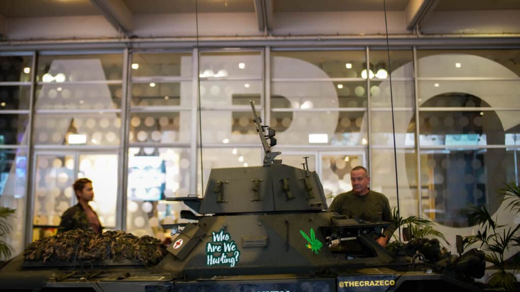 Cannabis Activists Drive a Tank Through Sydney Traffic to Protest Drug-Driving Laws