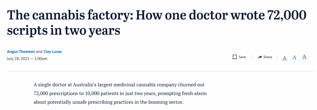 New over-prescribing allegations sharpen calls for medicinal cannabis industry to speak with one voice